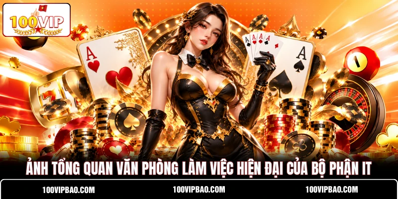 Ảnh tổng quan văn phòng làm việc hiện đại của bộ phận IT