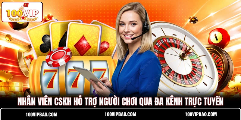 Nhân viên CSKH hỗ trợ người chơi qua đa kênh trực tuyến