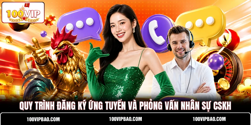 Quy trình đăng ký ứng tuyển và phỏng vấn  nhân sự  CSKH